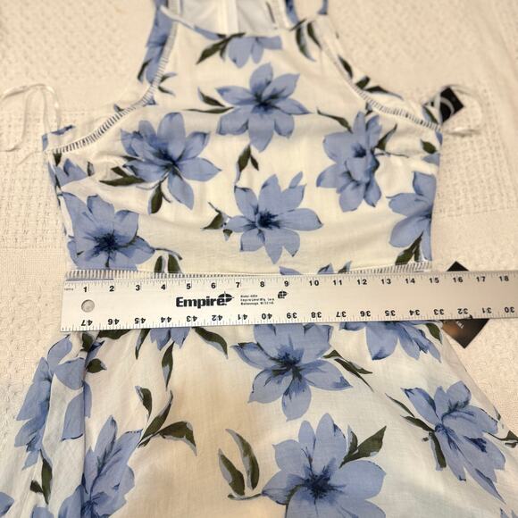 Lulus Zahara medium asymmetrical handkerchief hem floral dress D2 2998 - Picture 9 of 12